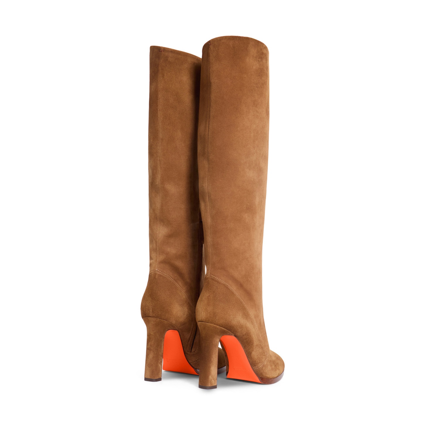 Women's light brown suede high-heel boot - 3