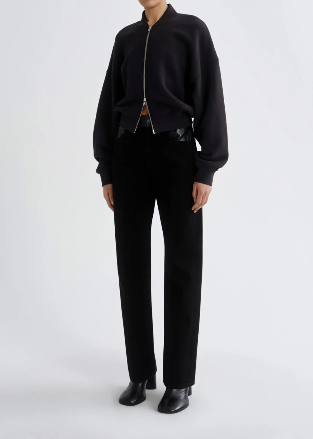 TESS SWEATSHIRT IN WASHED BLACK - 1