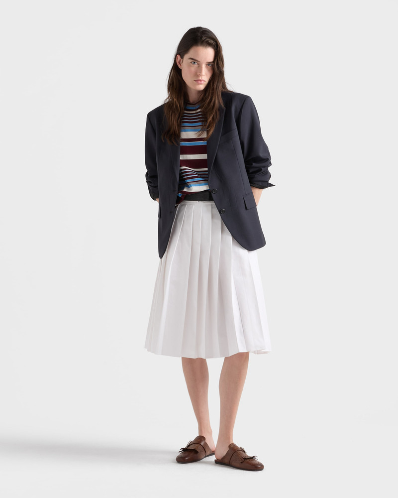 Prada Striped cotton crew-neck sweater outlook