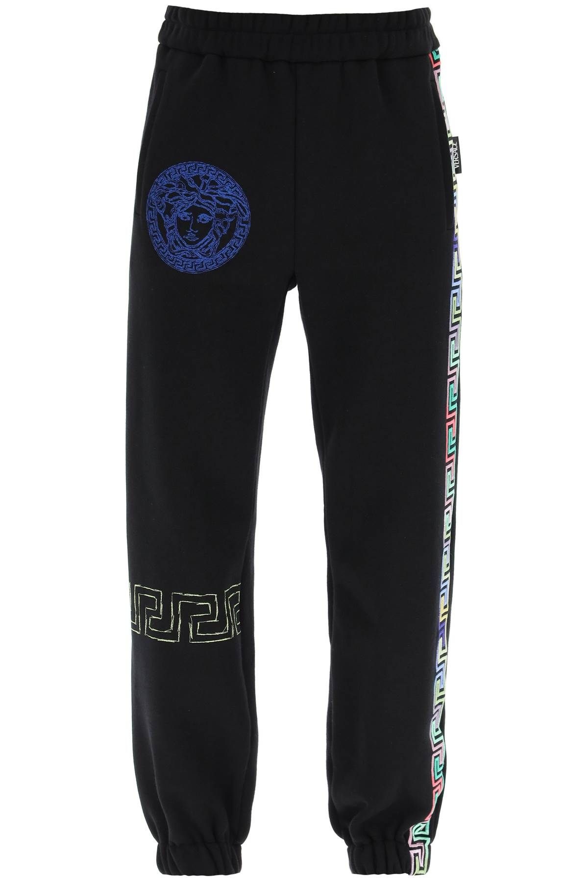 TRACKPANTS WITH MULTICOLOR GRECA - 1