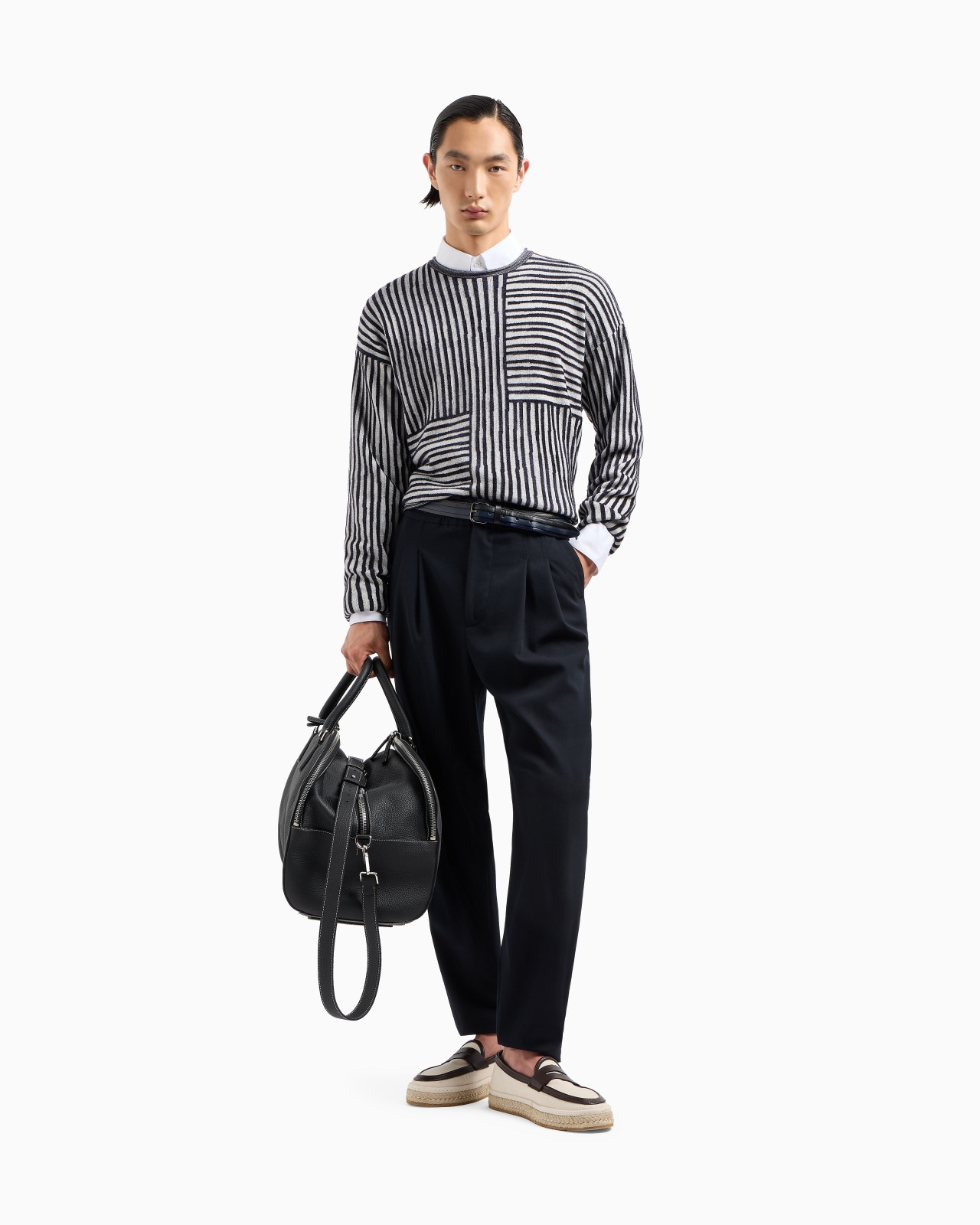DOUBLE-PLEAT TROUSERS IN VIRGIN WOOL - 2