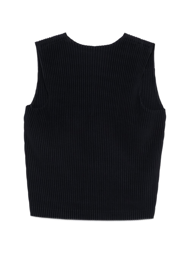 ISSEY MIYAKE pleated buttoned vest outlook
