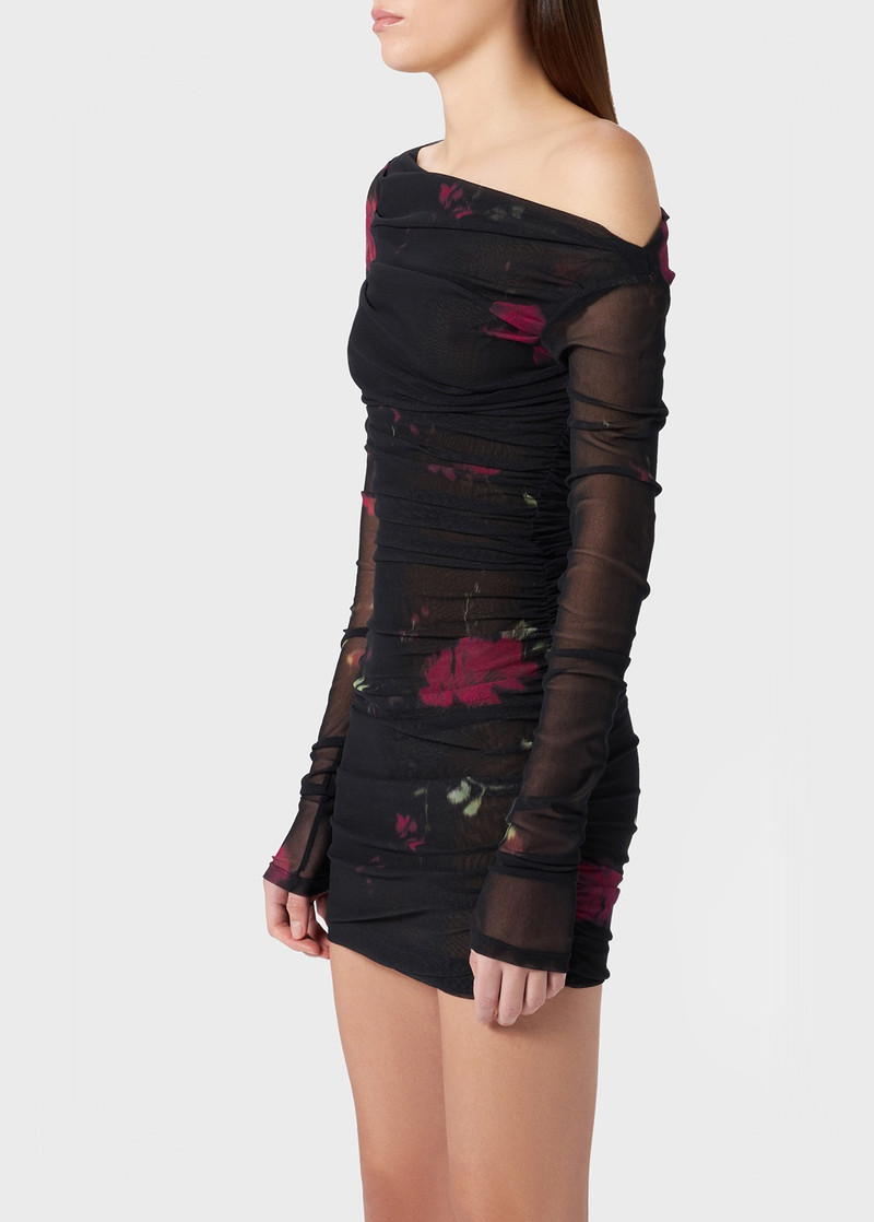 ROSE PRINT TULLE DRESS 5