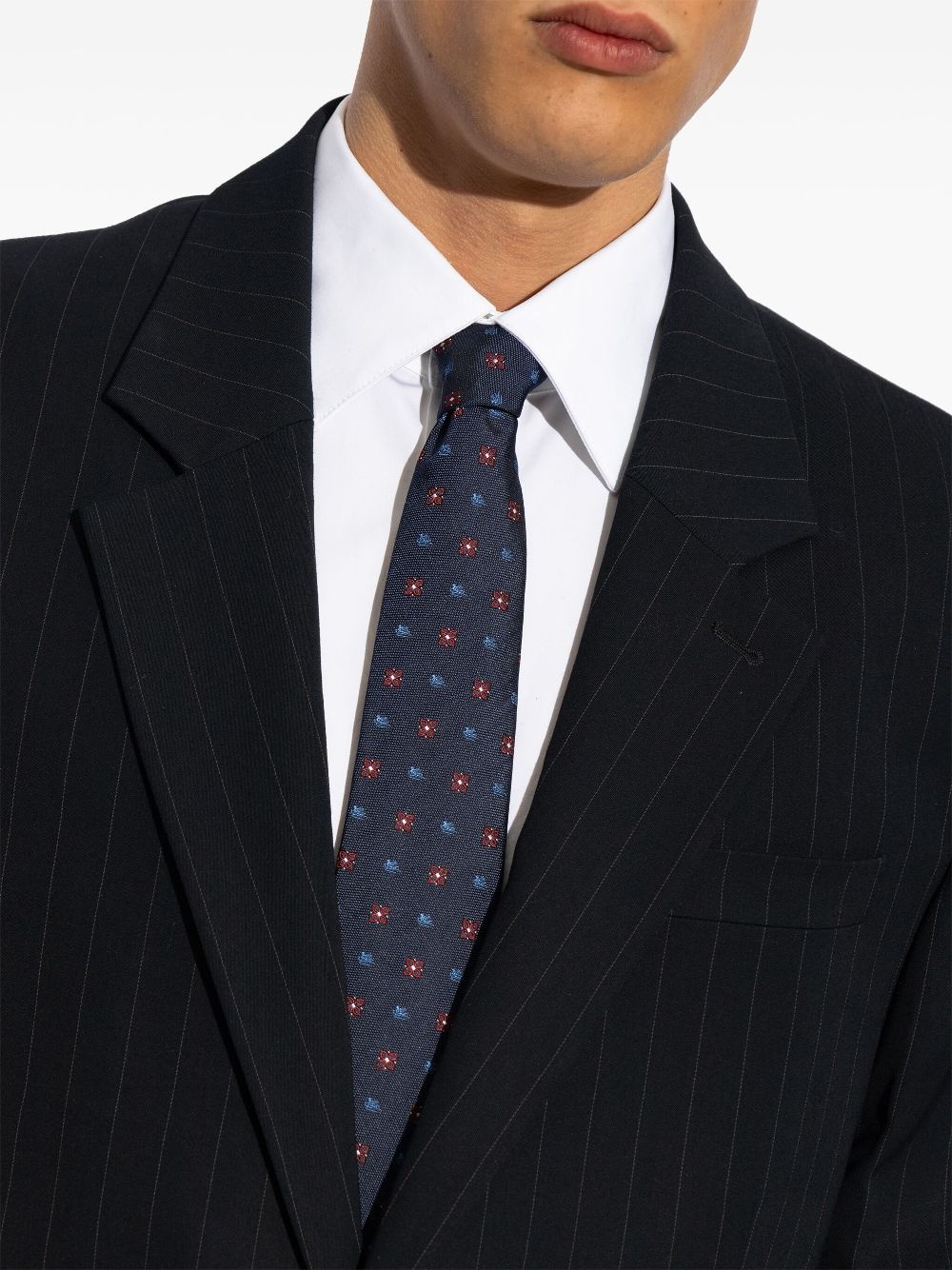 Pegaso-embroidered tie - 4