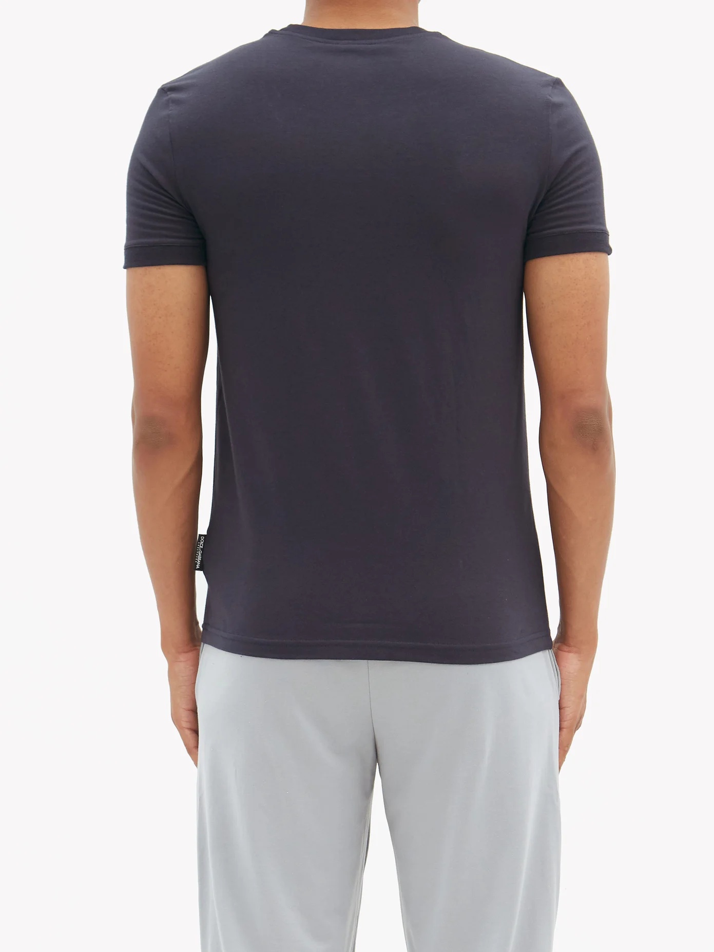 Logo-tab stretch-cotton pyjama T-shirt - 5