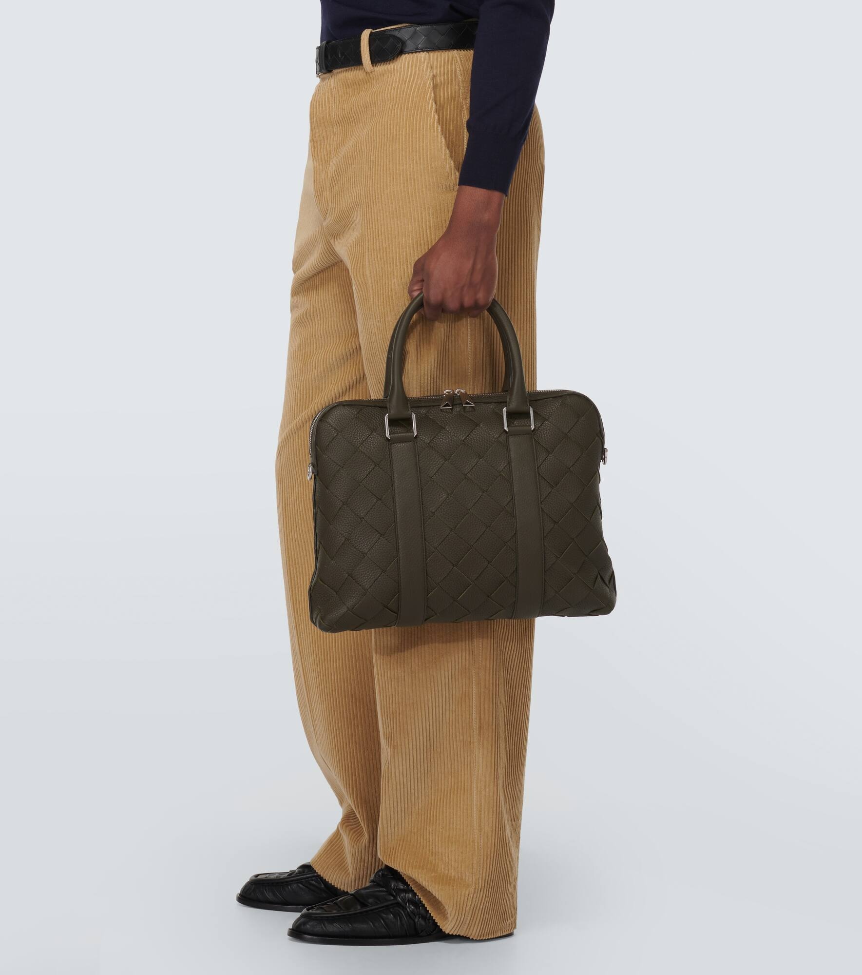 Intrecciato leather briefcase - 2