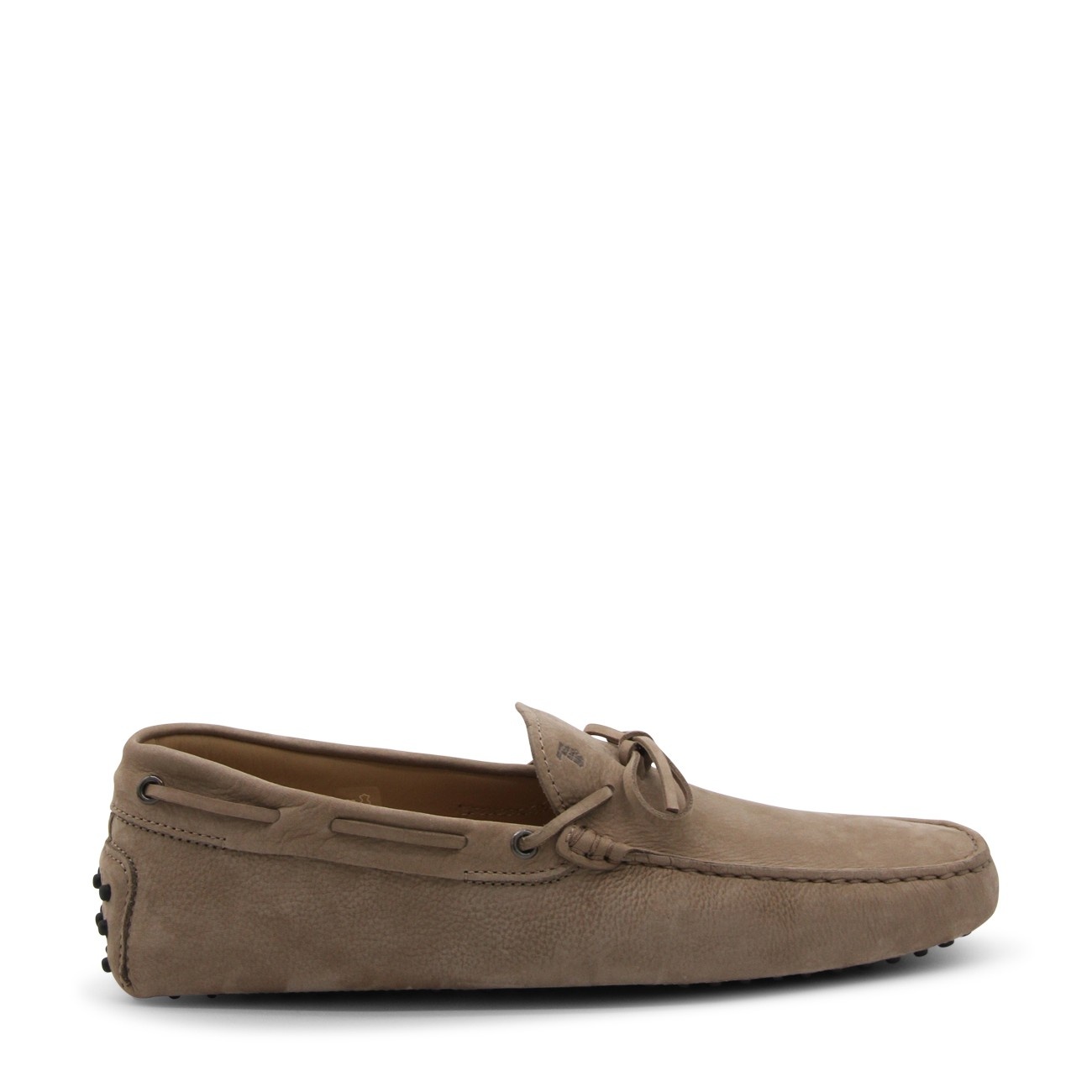 beige suede gommino loafers - 1