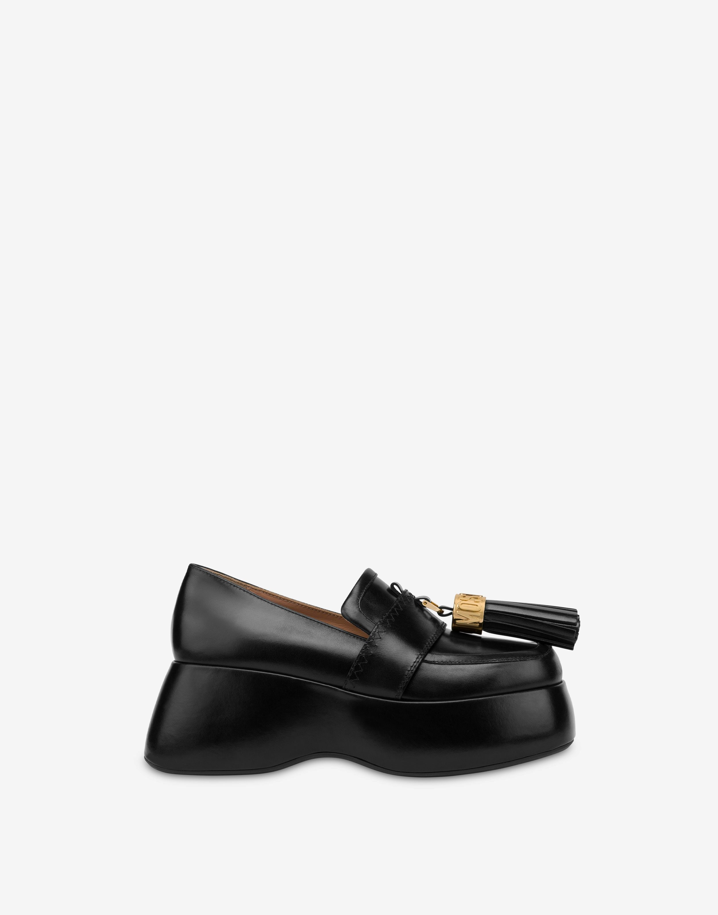 METAL TASSEL CALFSKIN LOAFERS - 2