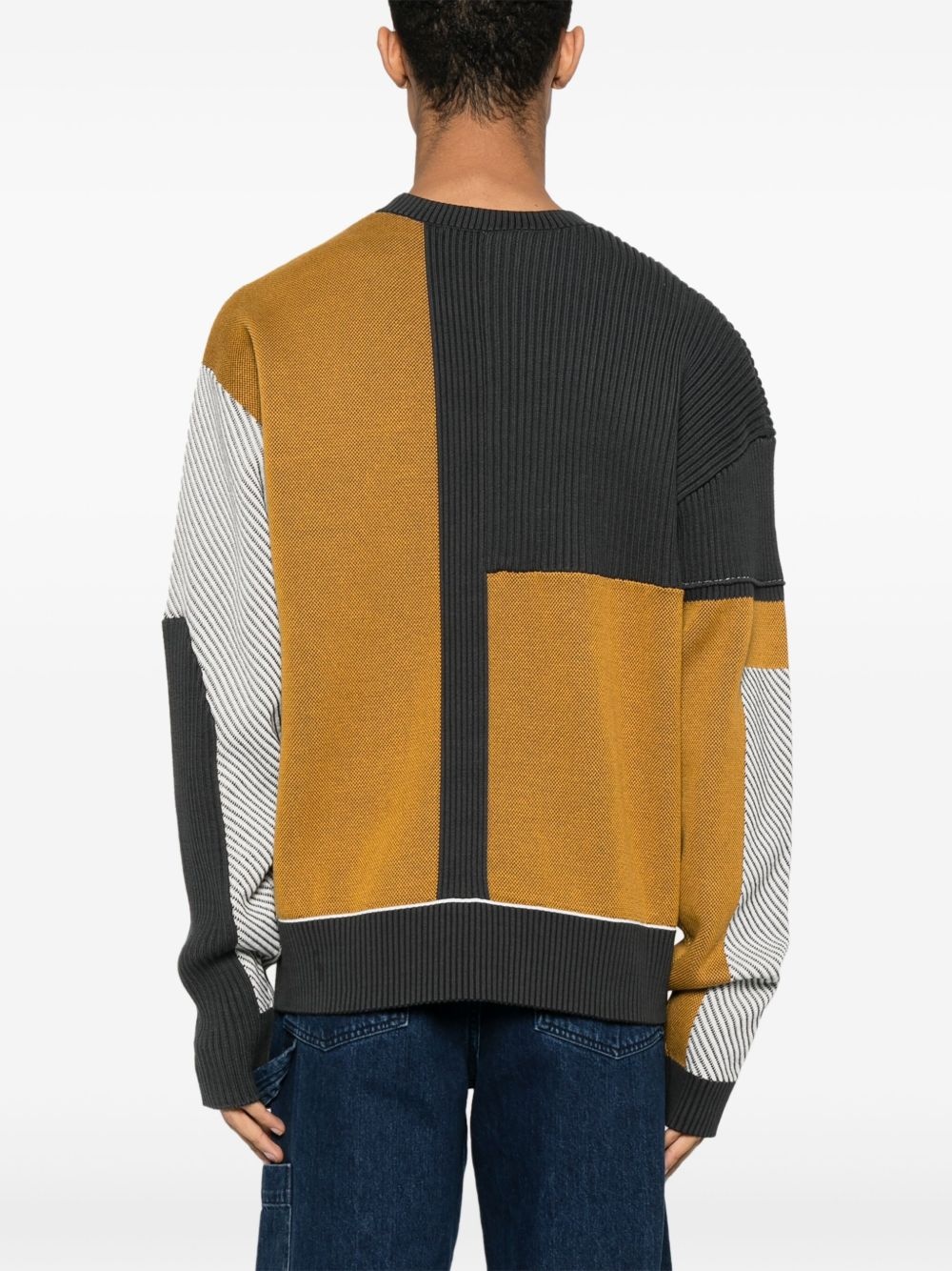 geometric-intarsia "Bone" sweater - 4