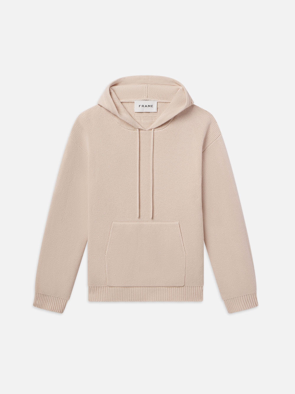 Silk Blend Hoodie Sweater in Off White - 1