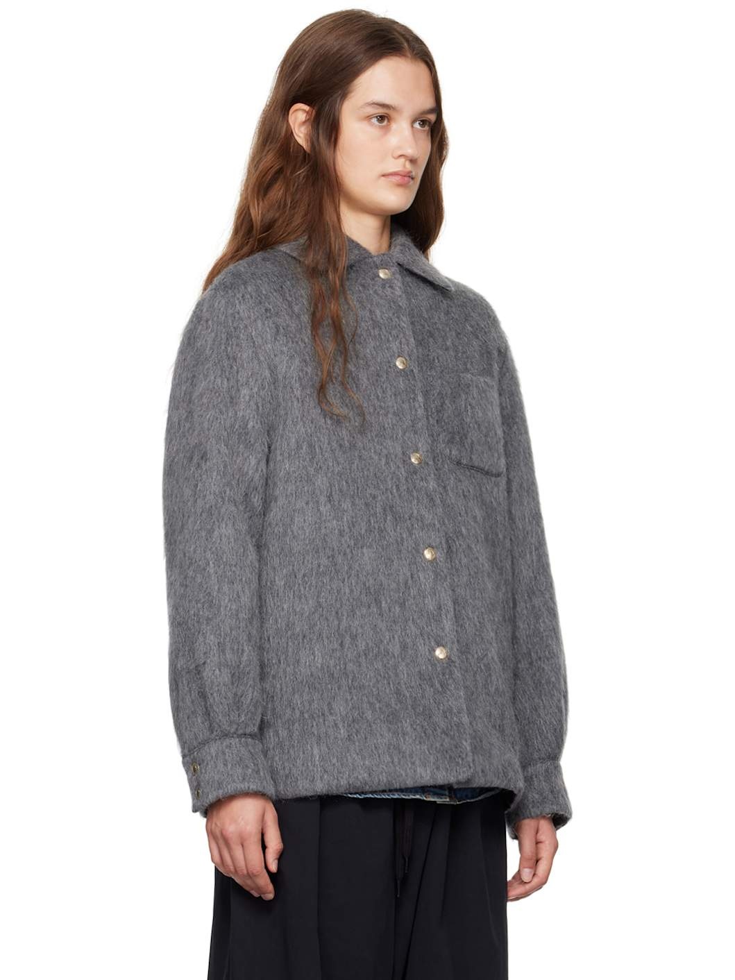 Gray Virgin Wool & Mohair Jacket - 2