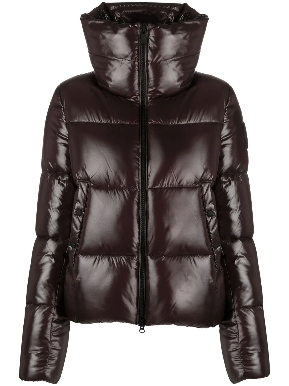 logo-patch padded puffer jacket - 1