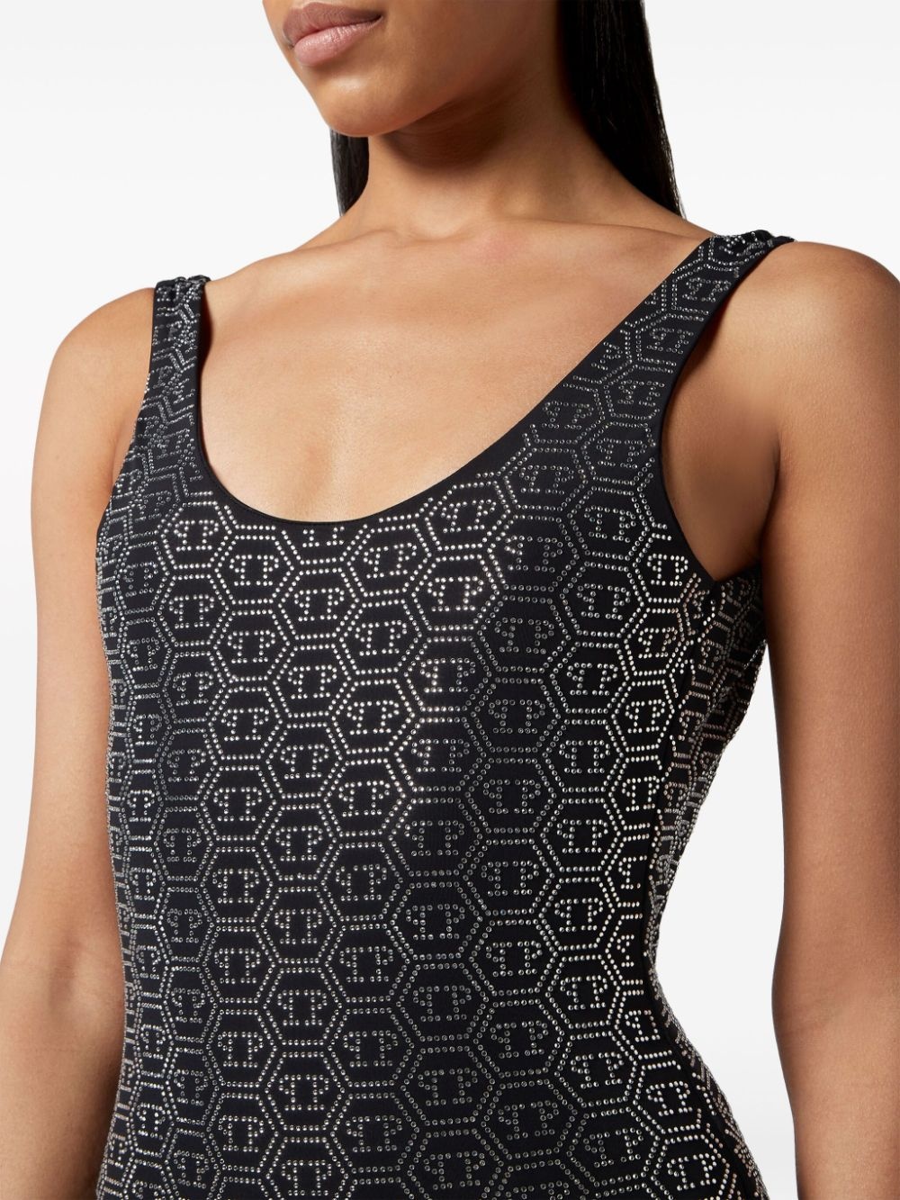 embellished monogram swimsuit - 5