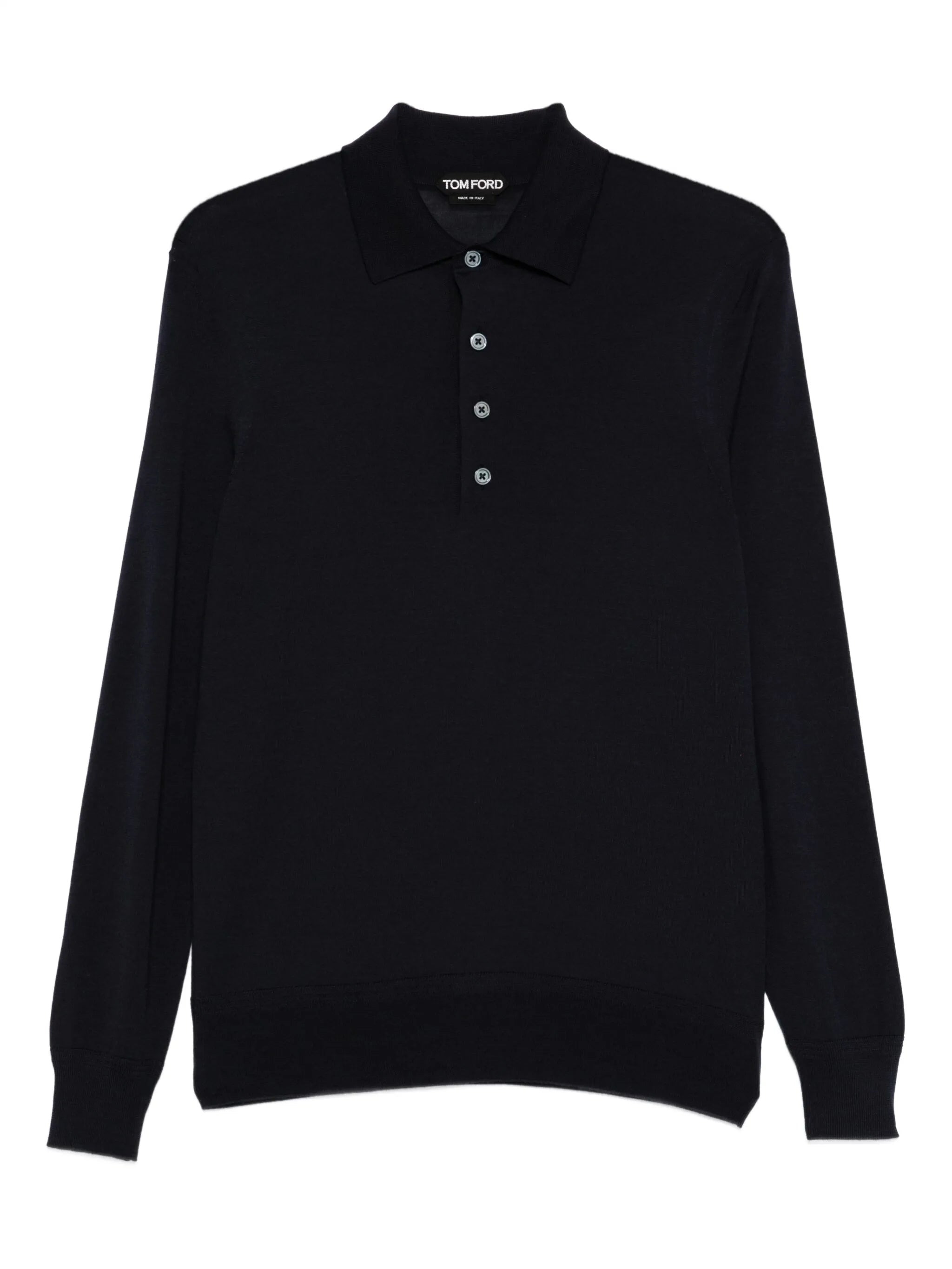 Tom Ford Long-sleeve Button-placket Polo Shirt - 1