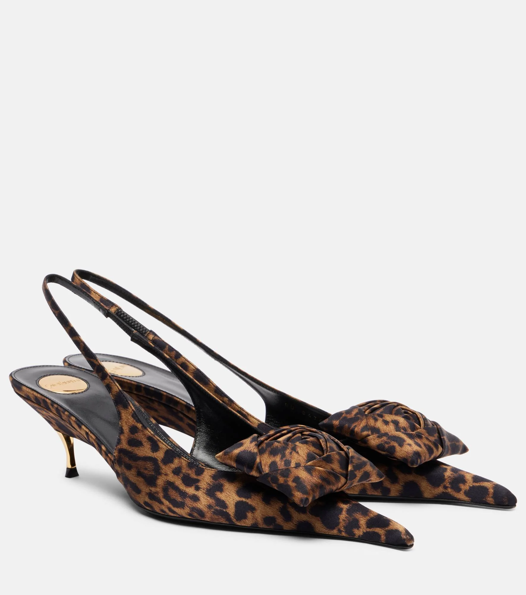 Dakota 50 leopard-print slingback pumps - 1