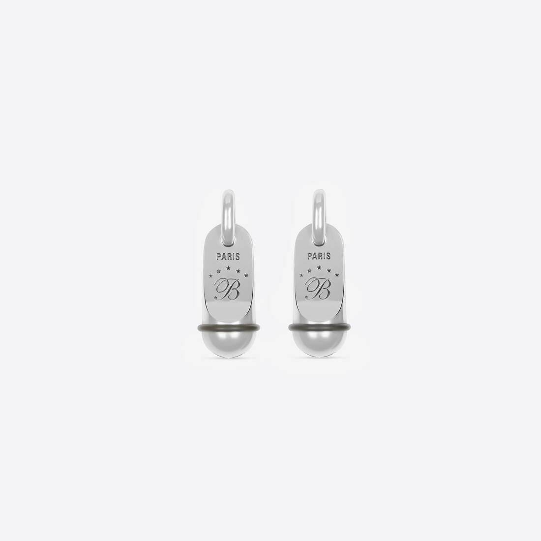 Men's Hotel Earrings in Silver - 1