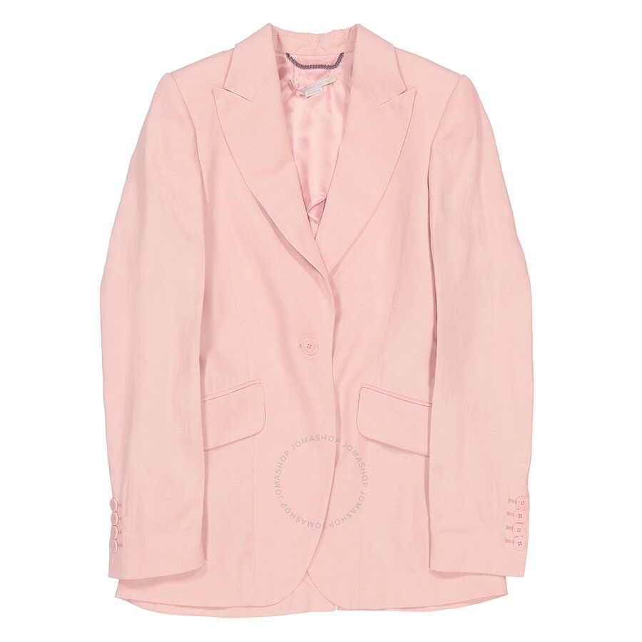 Stella Mccartney Rose Fluid Linen Single-Breasted Blazer - 5