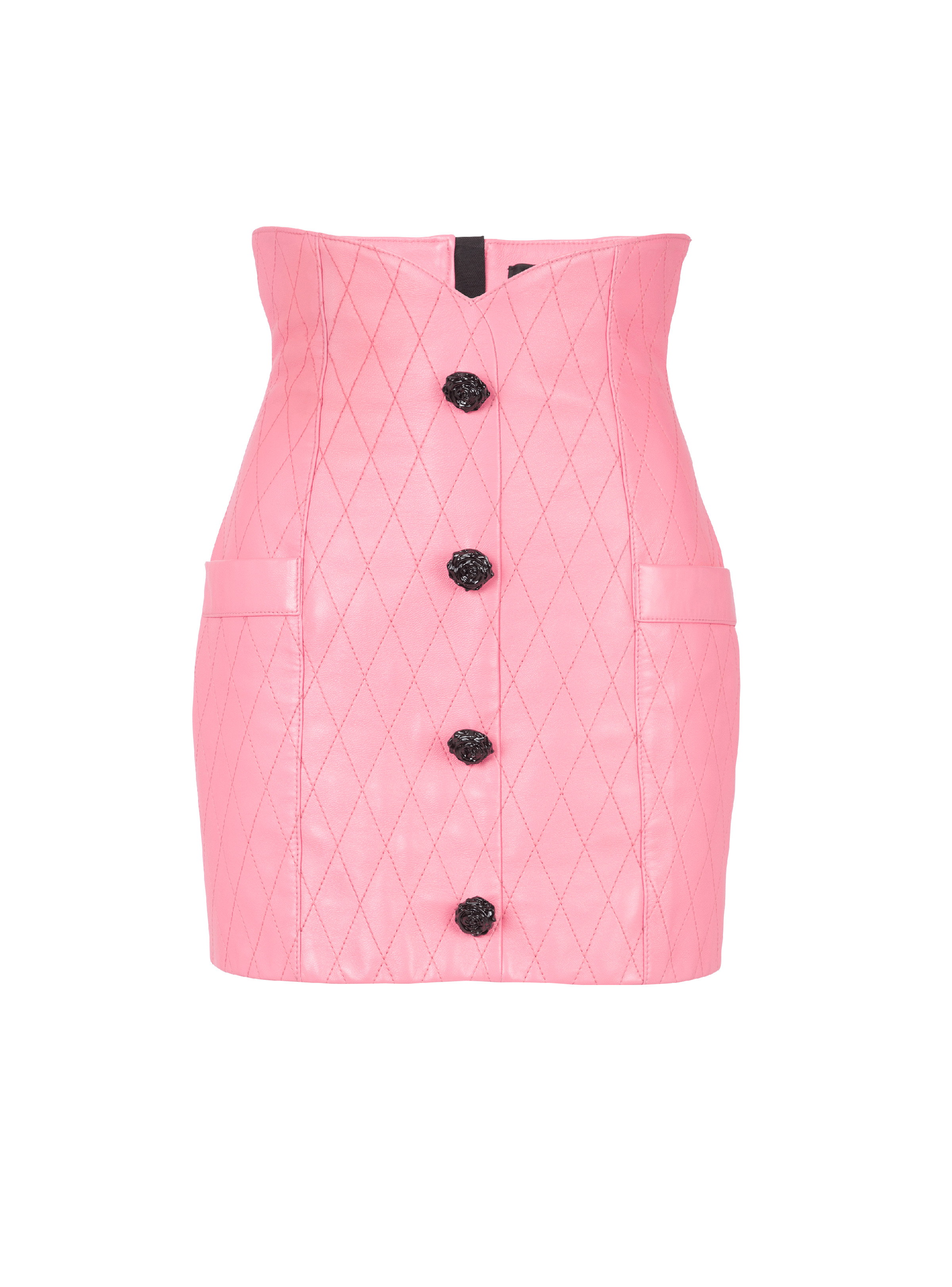 Tulip skirt in quilted leather - 1