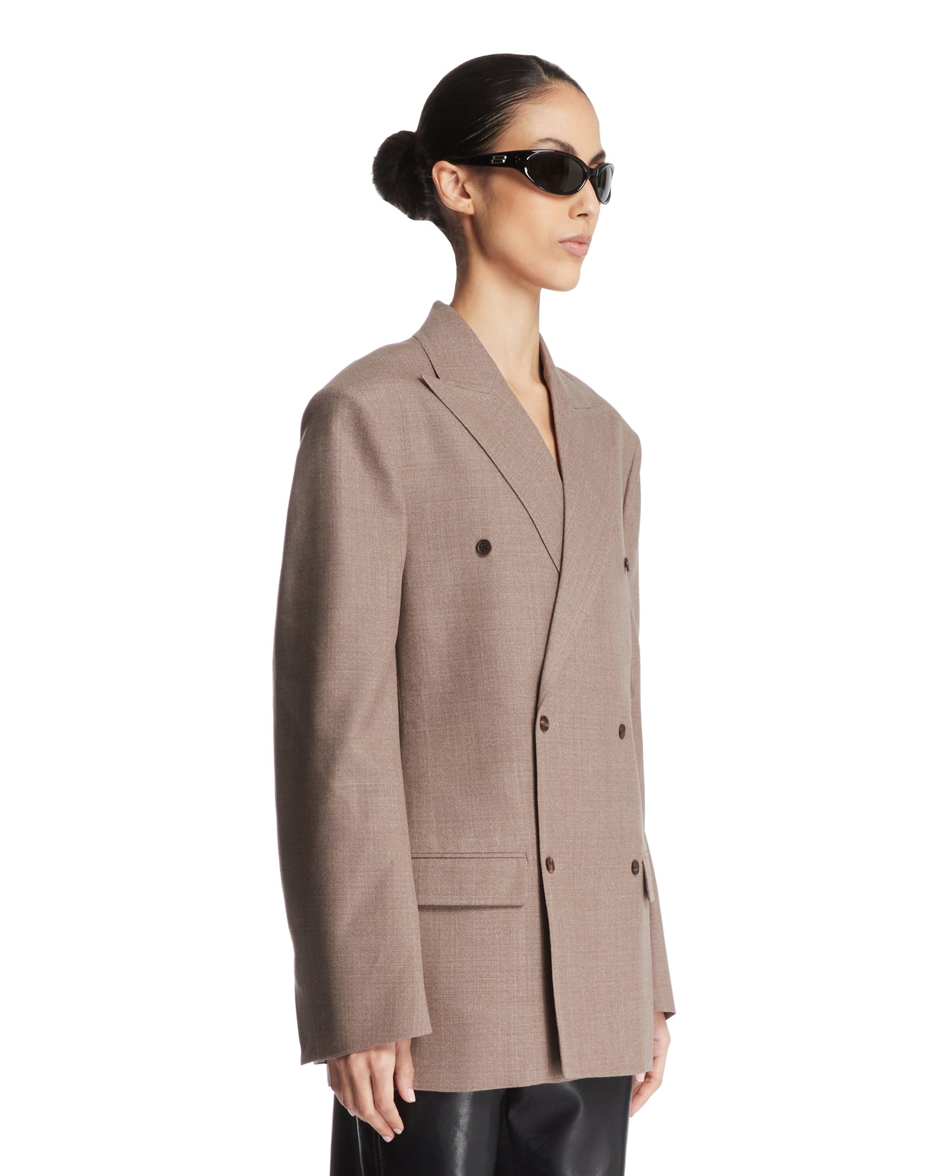 Brown Double-Breasted Blazer - 4