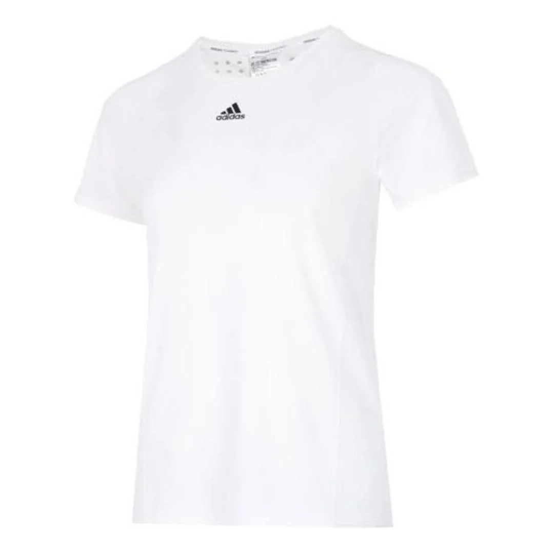 (WMNS) adidas WTR Heat.RDY T-Shirt Asia Sizing 'White Black' HI3968 - 1
