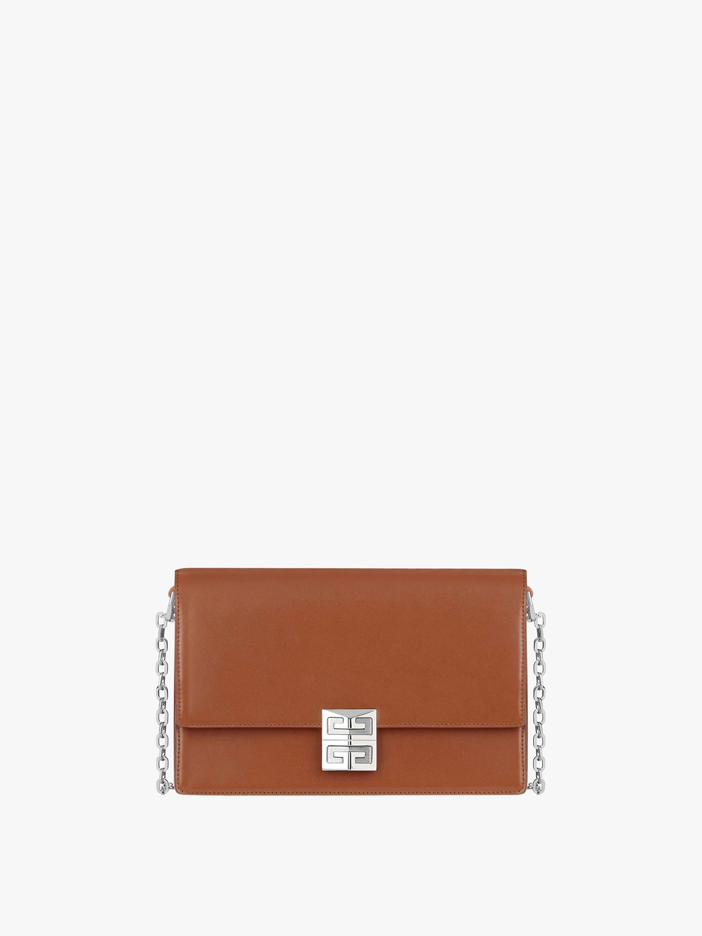 MEDIUM 4G BAG IN BOX LEATHER WITH CHAIN - 1