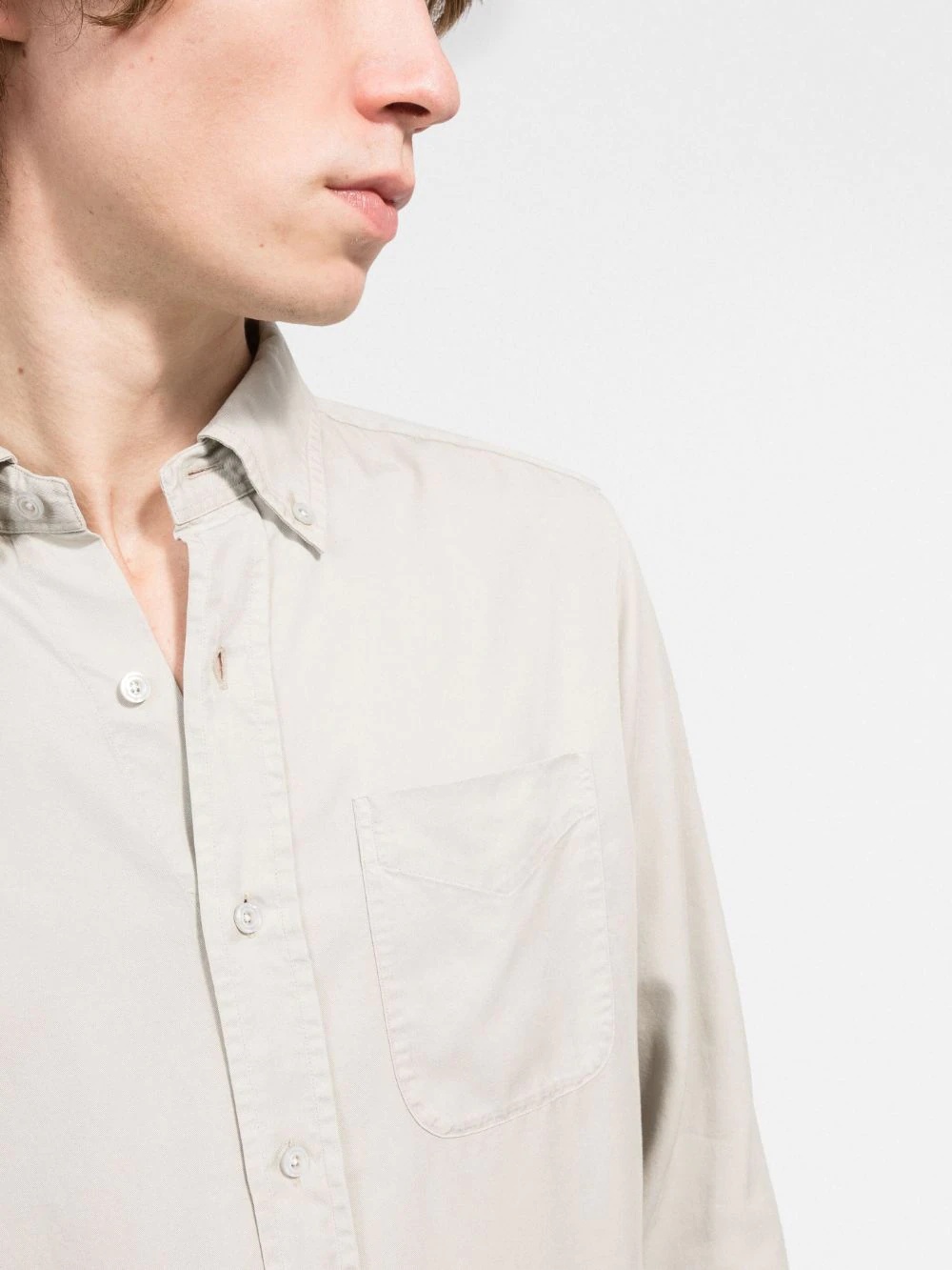 button-down lyocell shirt - 5