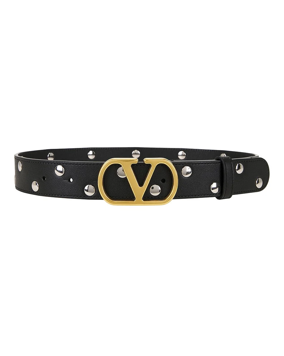 V Logo Signature Studs Belt - 1