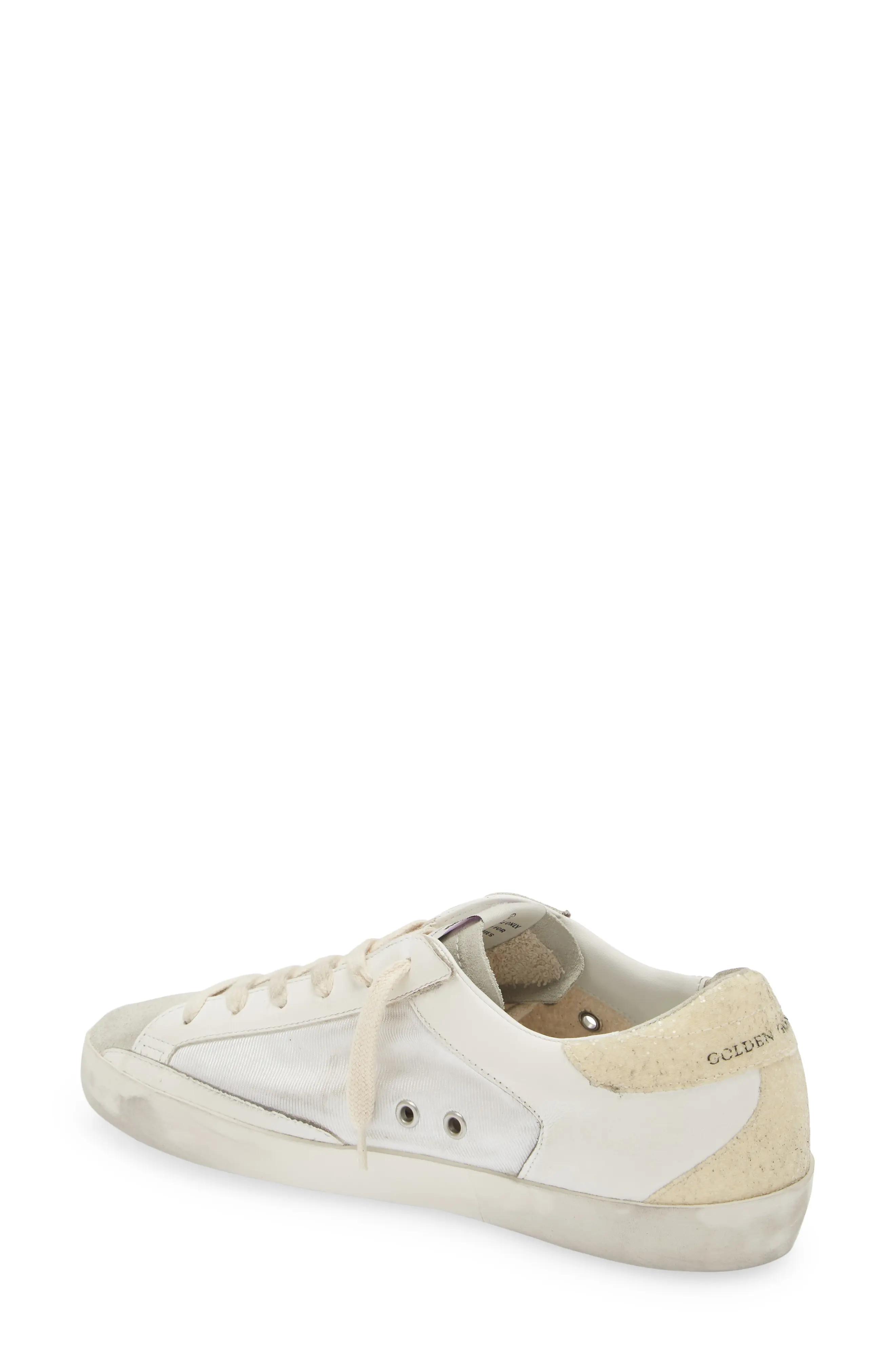 Super-Star Genuine Calf Hair Sneaker in Ivory/Leopard Calf Hair - 2