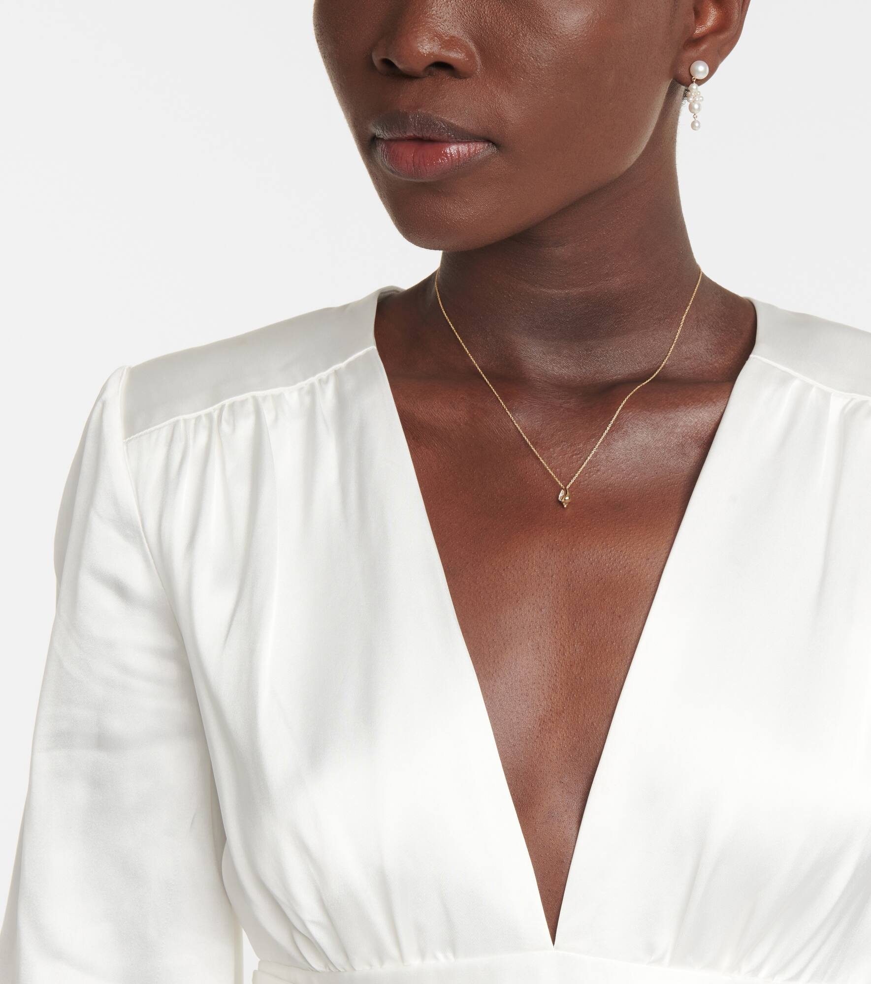 Conque D'or Diamant 18kt yellow gold necklace with diamond - 5