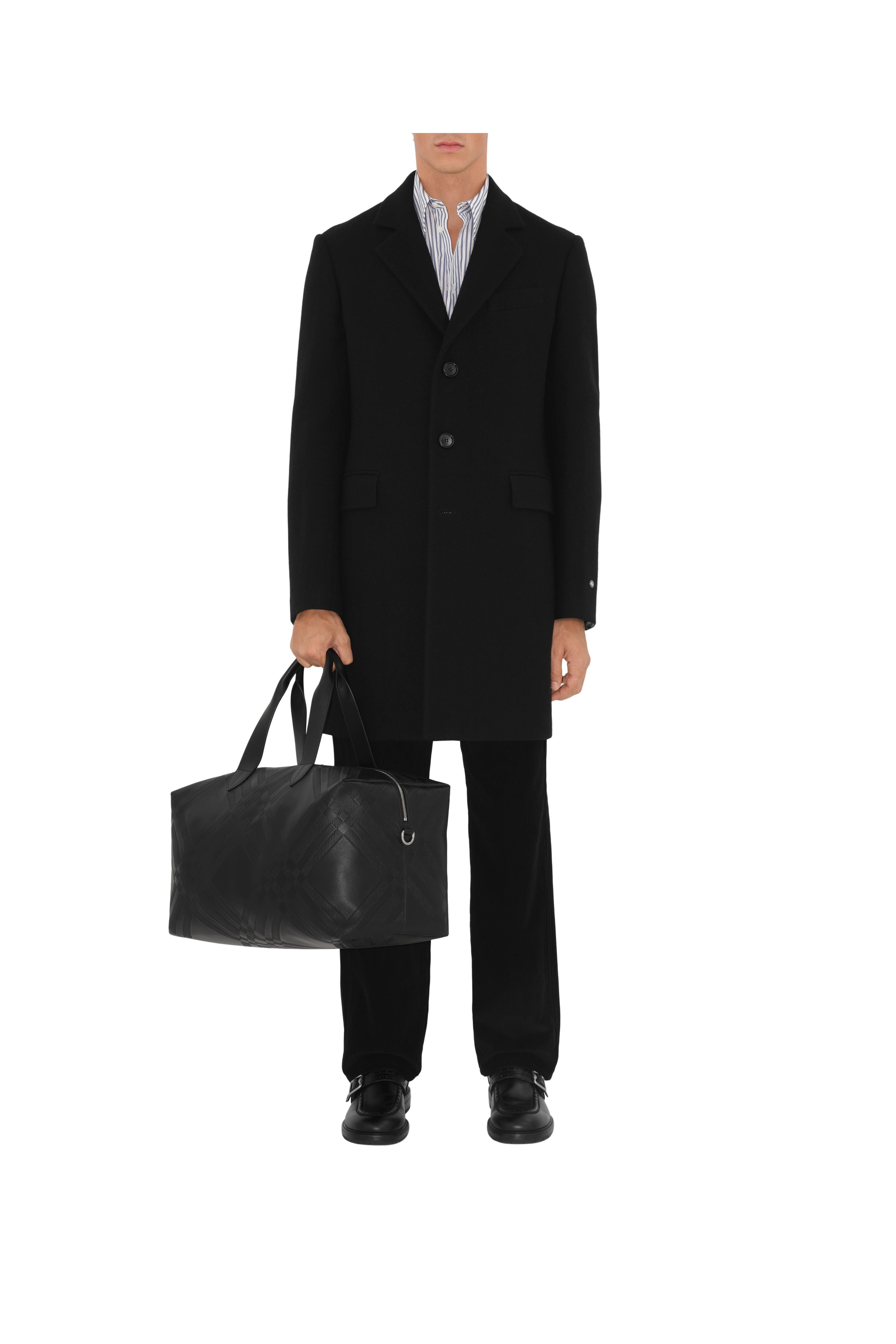 burberry Embossed Check Duffle Bag in Black at Nordstrom - 2