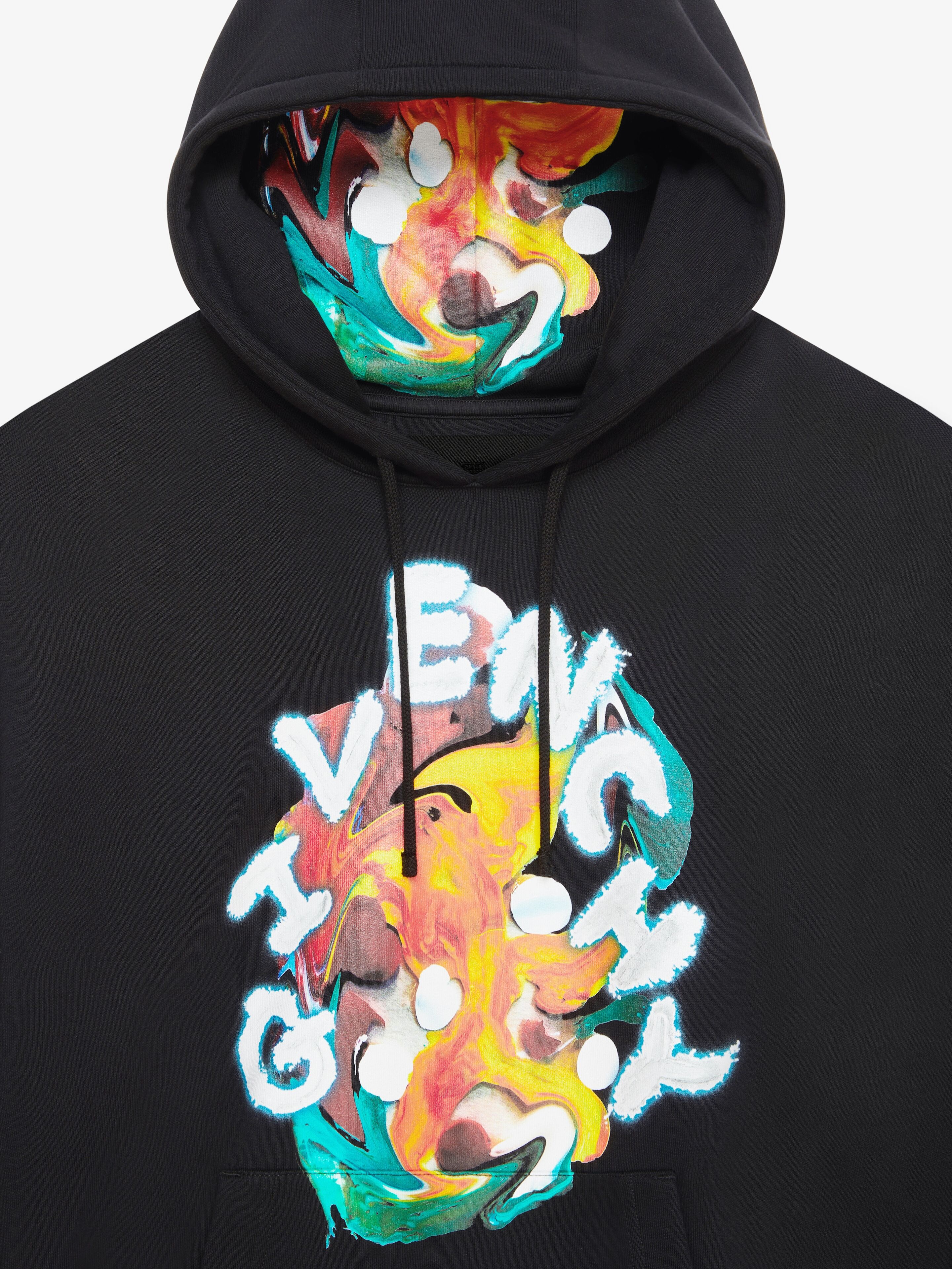 GIVENCHY PSYCHEDELIC BOXY FIT HOODIE IN FLEECE - 5