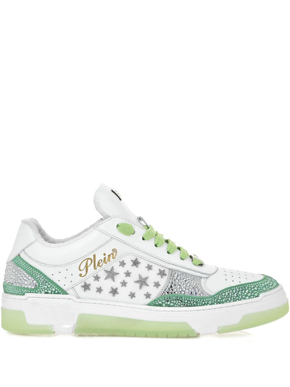 studded leather sneakers - 1