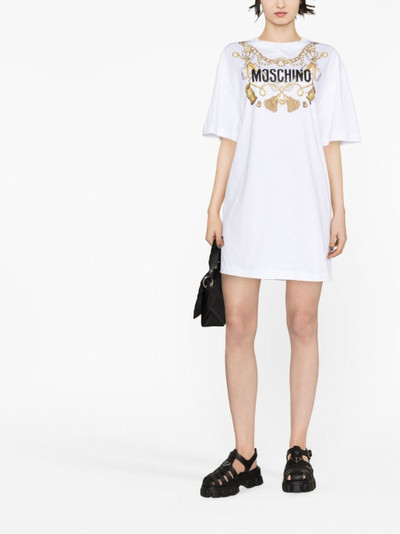 Moschino sewing-print T-shirt dress outlook