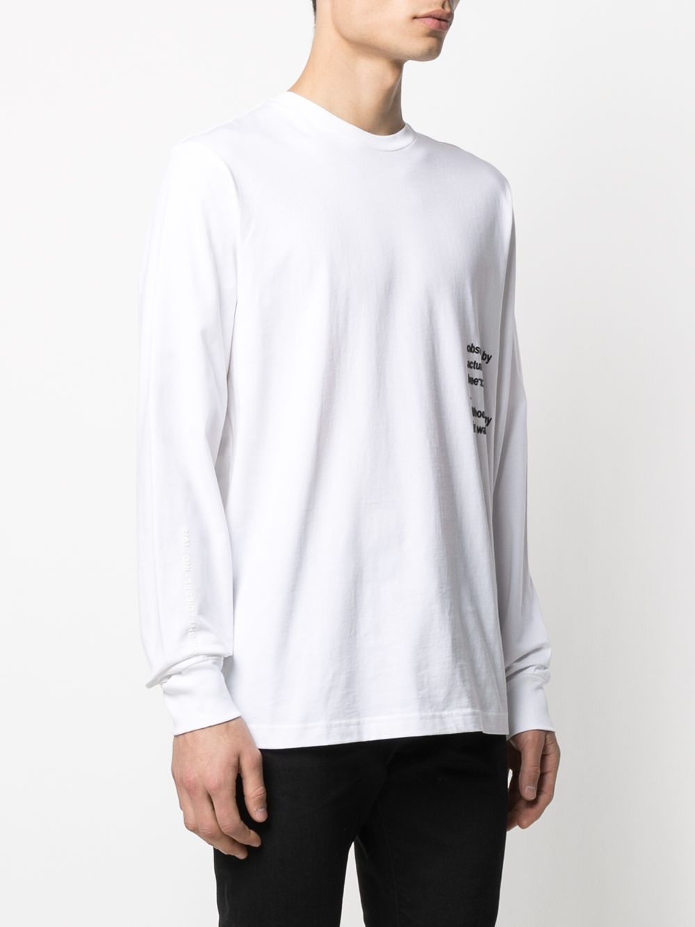 slogan and graphic print long-sleeved t-shirt - 4