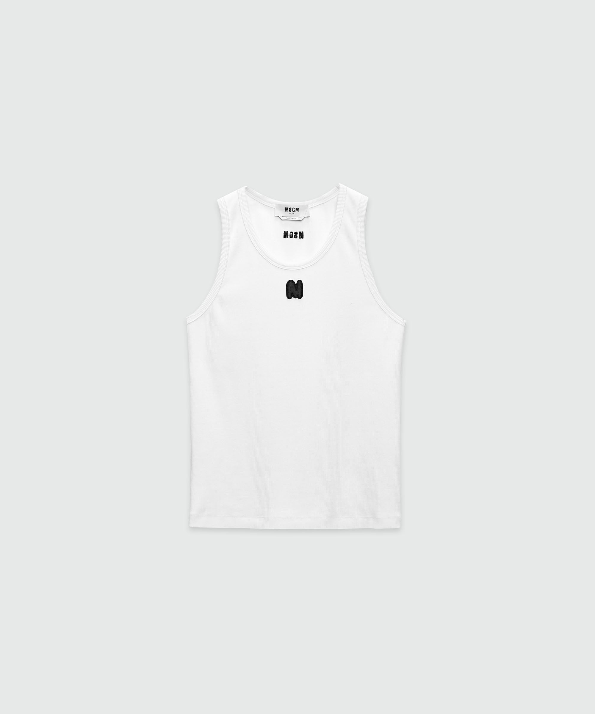 Ribbed jersey "TheMwave" taknk top - 1