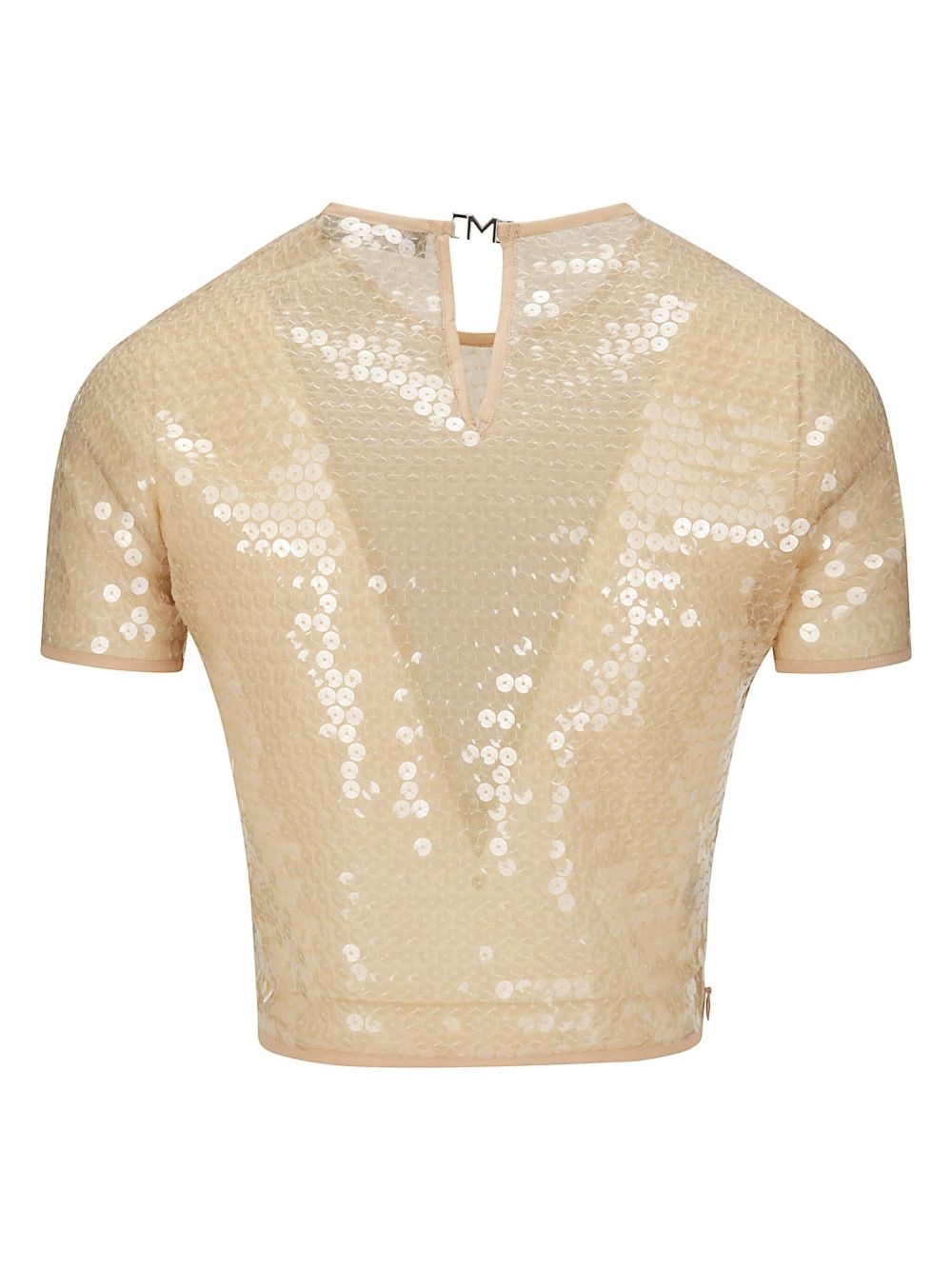 short-sleeved sequinned blouse - 2