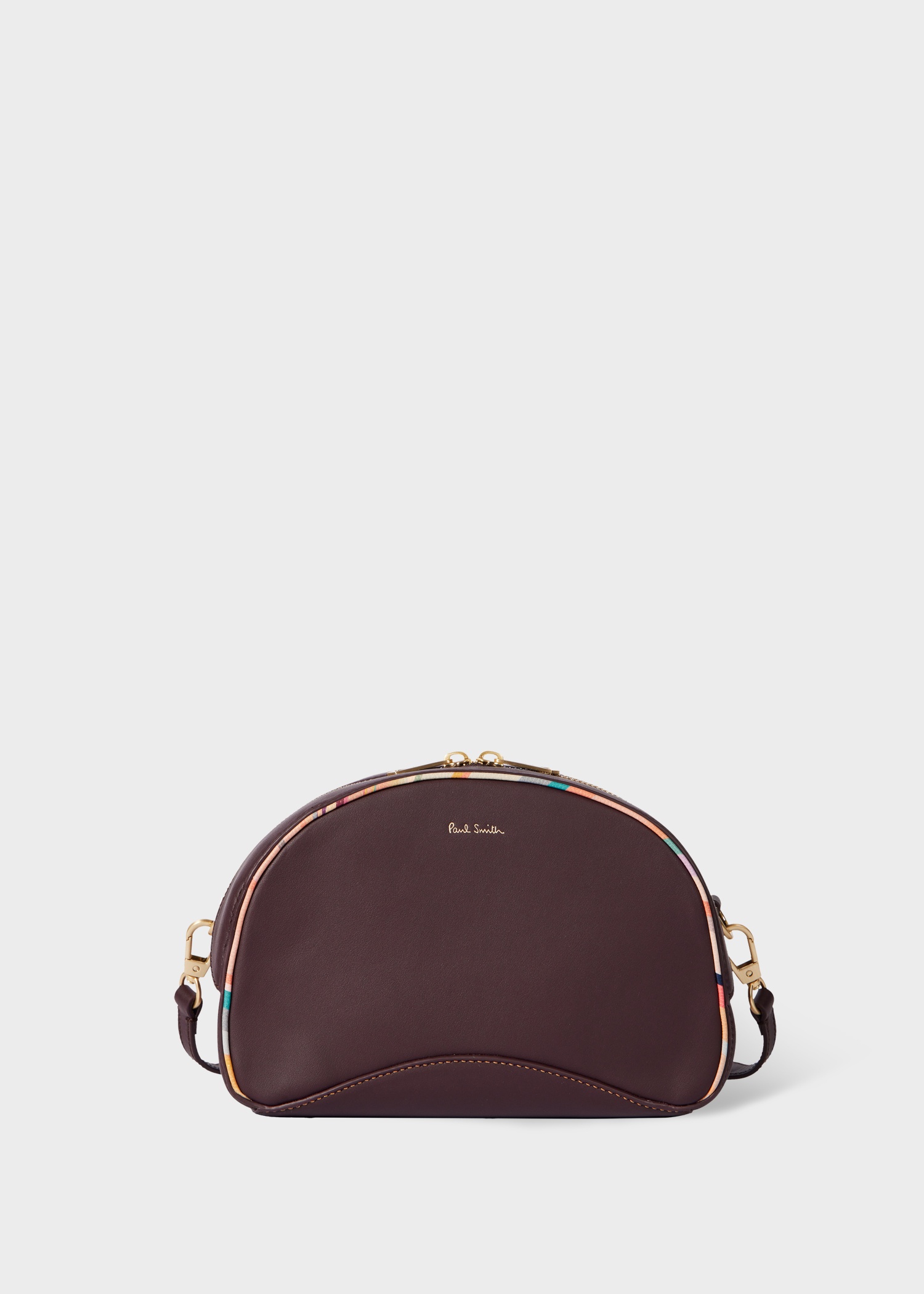 Women's Burgundy Inverted 'Dusky Swirl' Rounded Camera Bag - 1