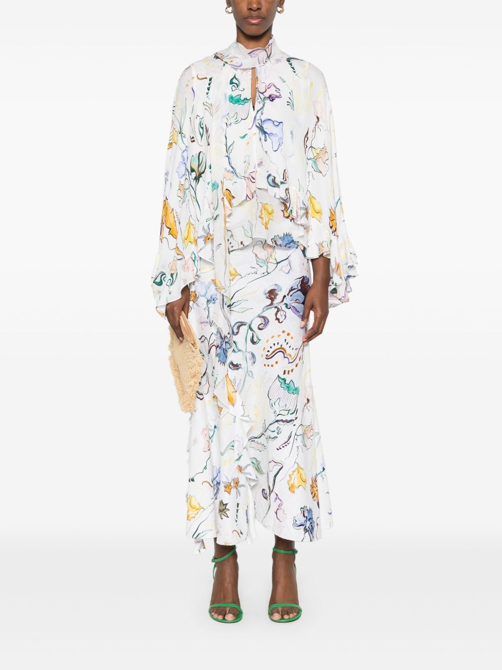 floral-print blouse - 2