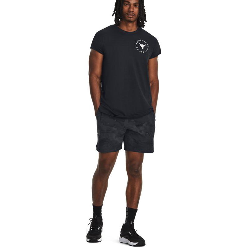 Under Armour Project Rock Unstoppable Camo Shorts 'Black Grey' 1382171-001 - 3