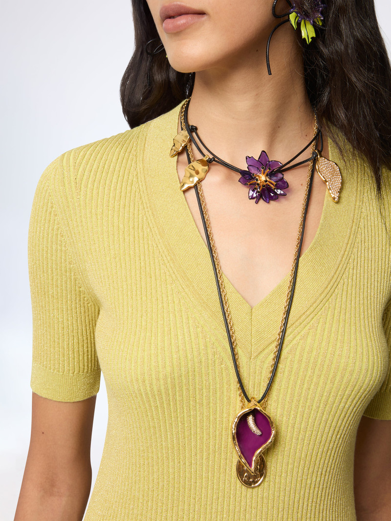 Mustard V-Neck Knit Top 3