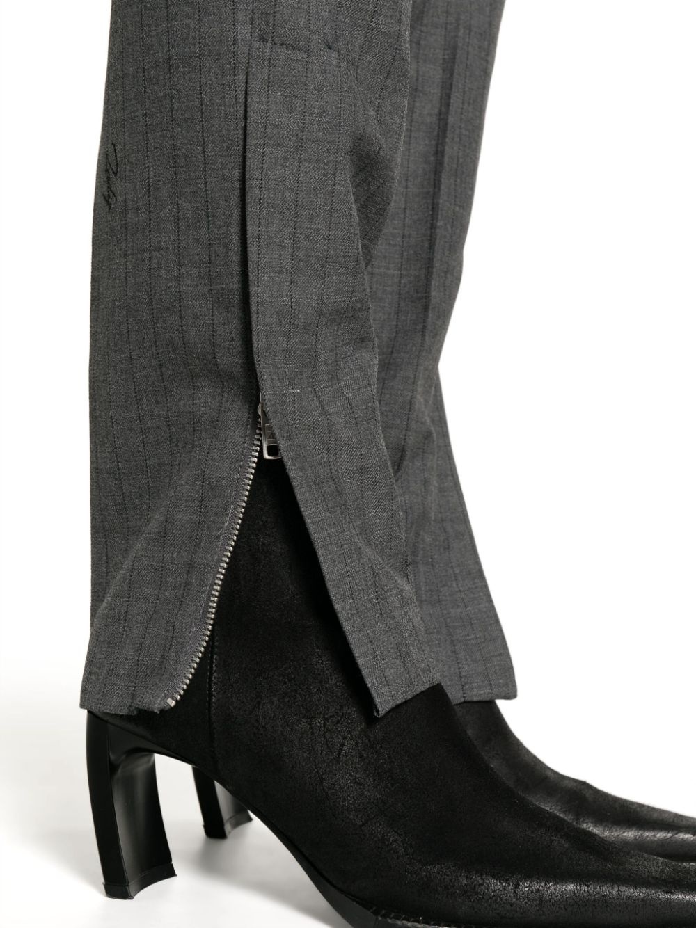 Prune striped slim trousers - 5