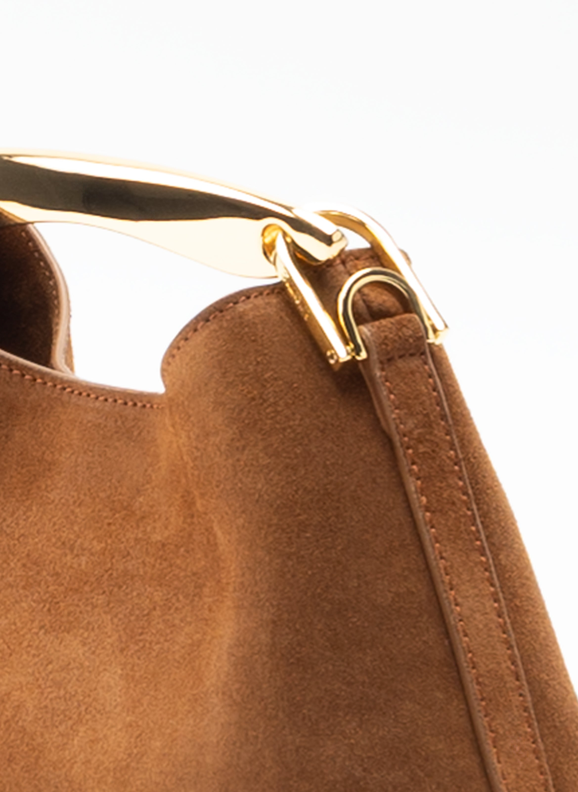 Mini Boomerang Suede Cognac - 4