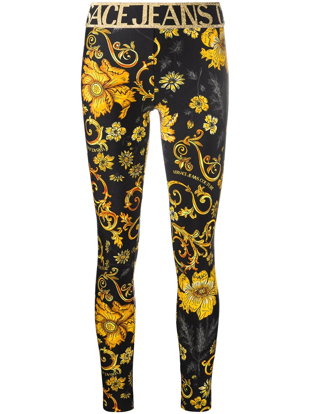 baroque-print leggings - 1