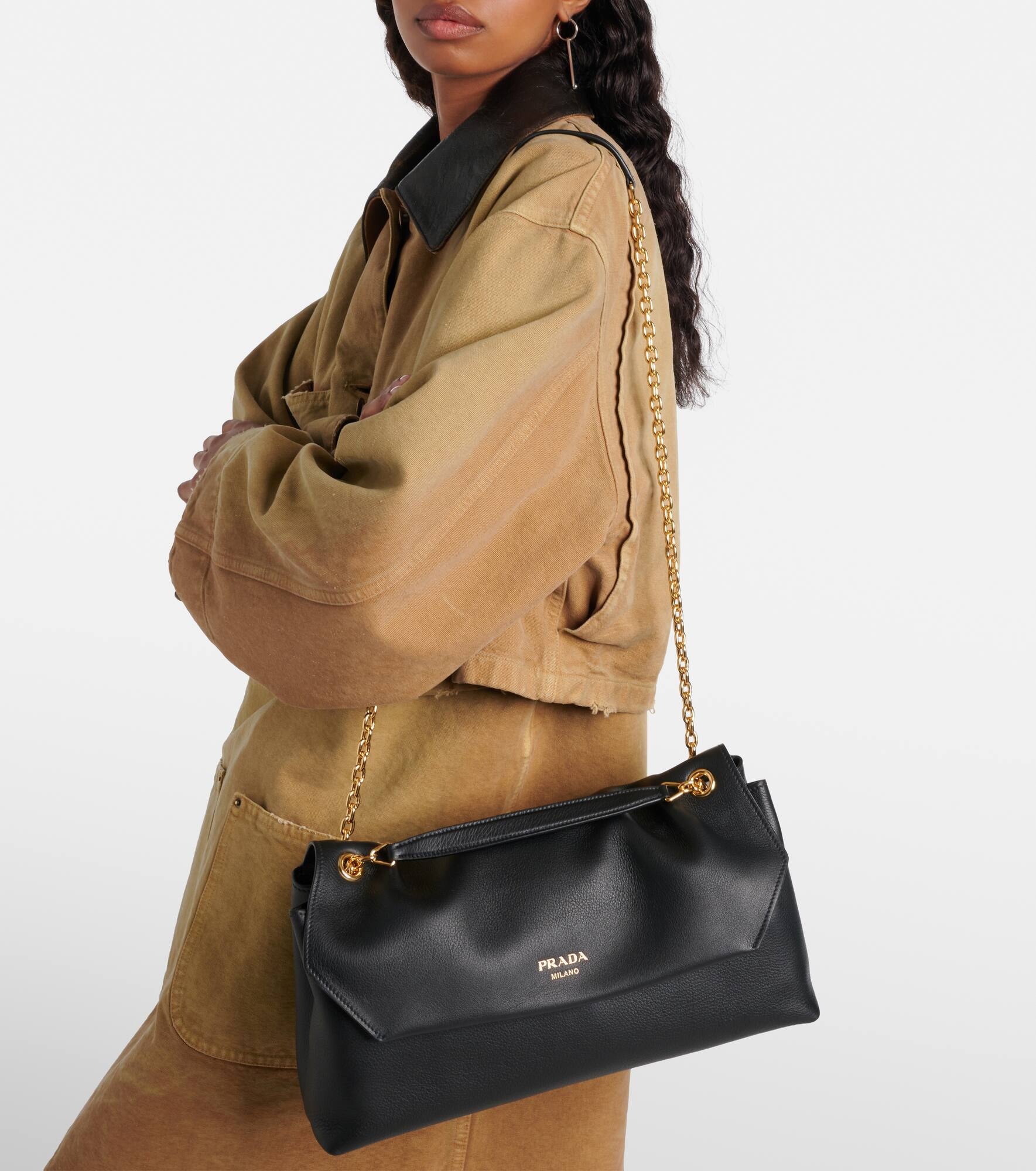 Medium leather shoulder bag - 2