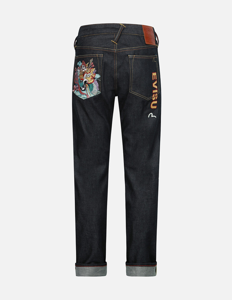 EVISU FUKUROKUJU EMBROIDERY  CARROT FIT JEANS #2017 outlook