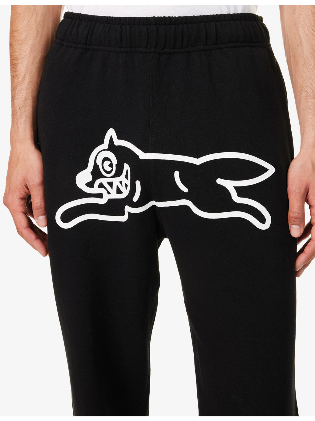 Running Dog Graphic-Print Cotton Jogging Bottoms - 5