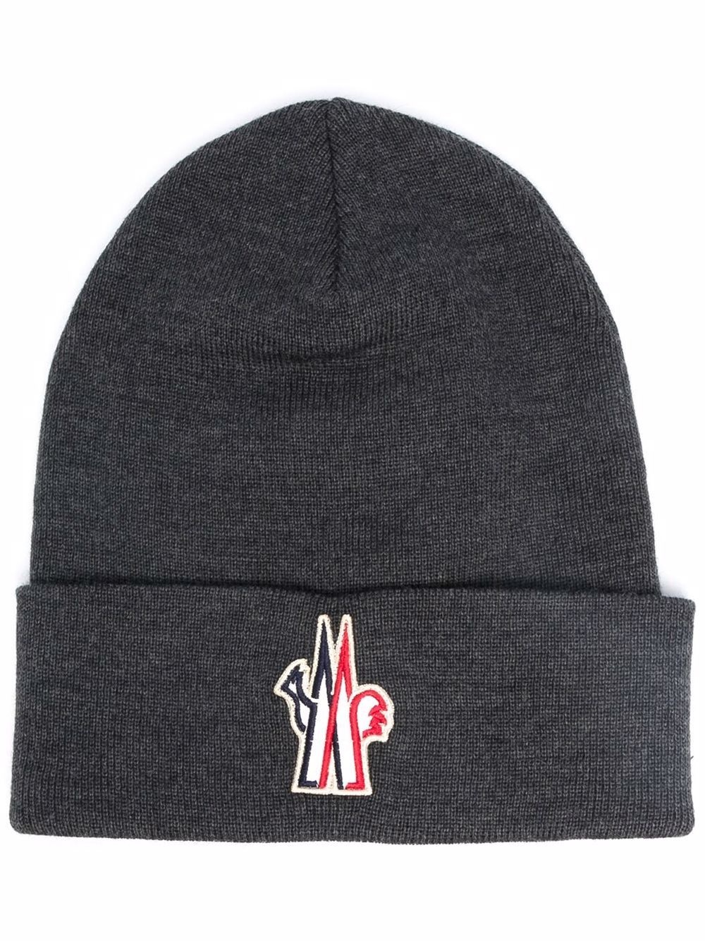 logo-patch beanie hat - 1