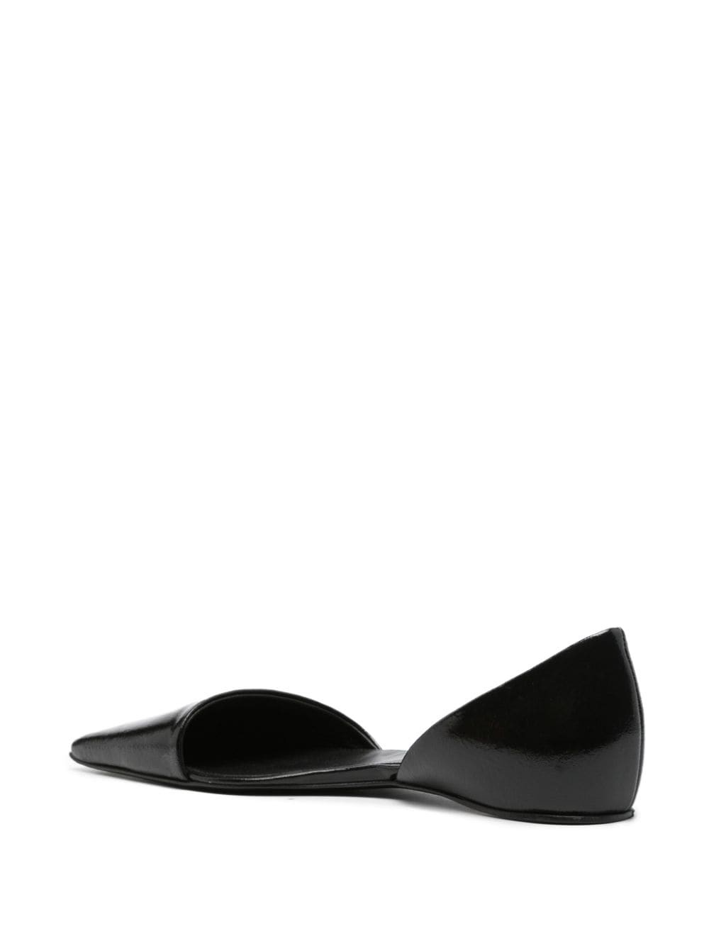 The Asymmetric d'Orsay leather ballerina shoes - 3