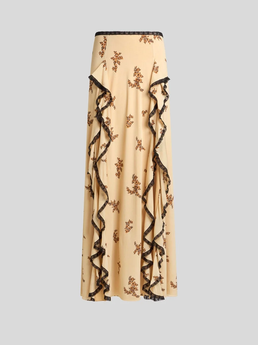MAXI SKIRT WITH FLORAL PRINT - 1
