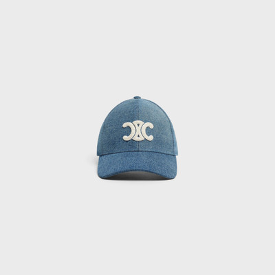 CELINE "TRIOMPHE" BASEBALL CAP IN DENIM outlook